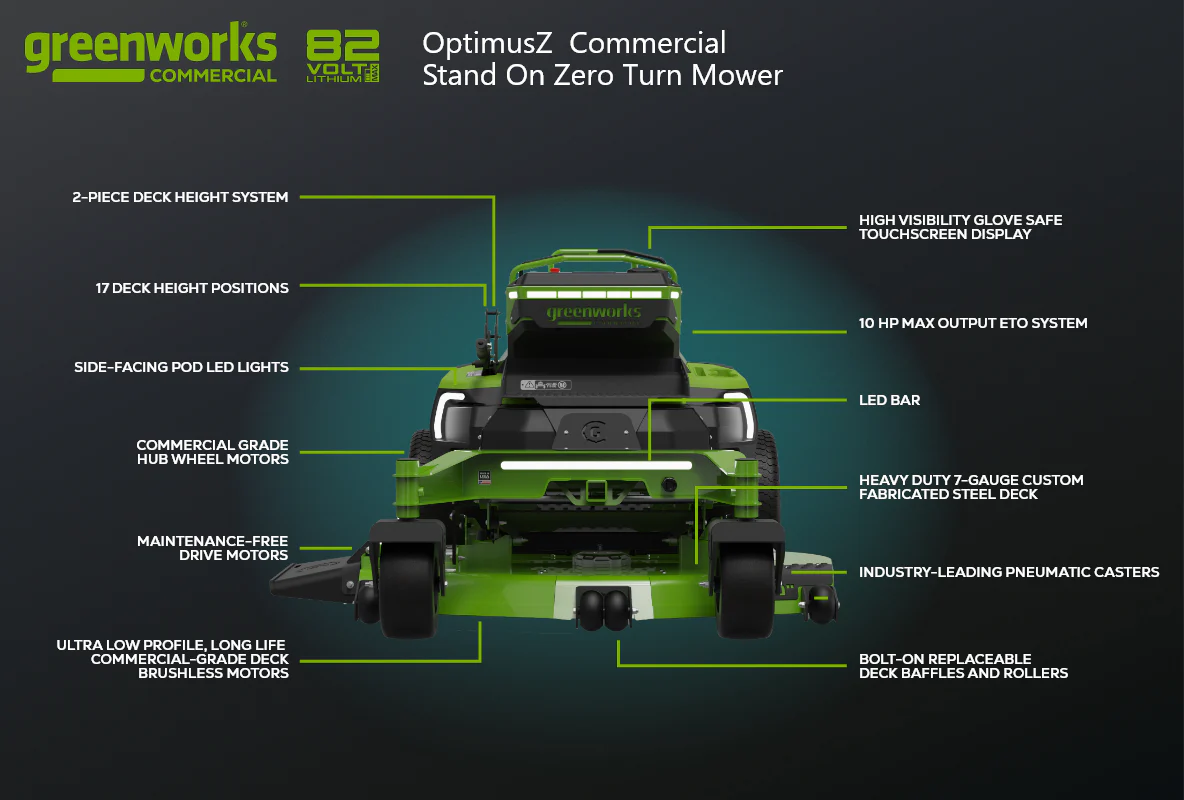 OptimusZ 52” 18kWh Stand-On Zero-Turn Mower | CZ52S18X - Image 12
